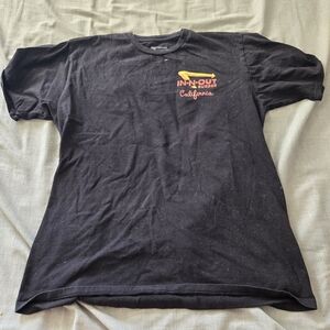In-N-Out Burger T-Shirt Adult Large California Black Palm Tree Sunset 2 Sided